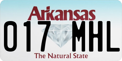 AR license plate 017MHL