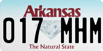 AR license plate 017MHM