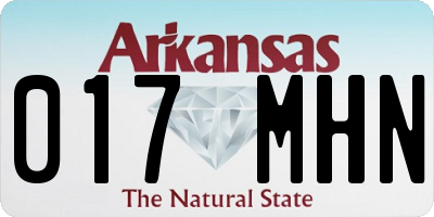 AR license plate 017MHN