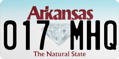 AR license plate 017MHQ