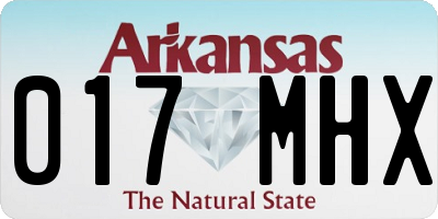 AR license plate 017MHX