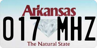 AR license plate 017MHZ