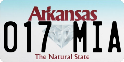 AR license plate 017MIA