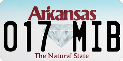 AR license plate 017MIB