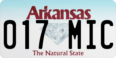 AR license plate 017MIC