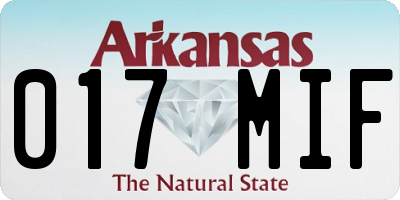 AR license plate 017MIF