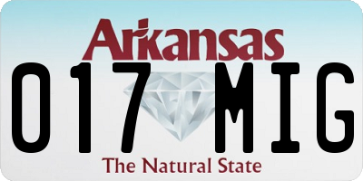AR license plate 017MIG
