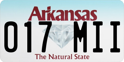 AR license plate 017MII