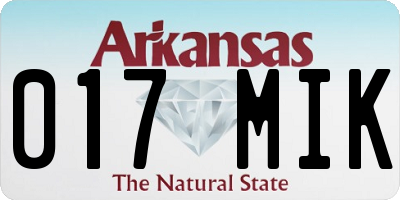 AR license plate 017MIK