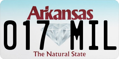 AR license plate 017MIL