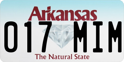 AR license plate 017MIM