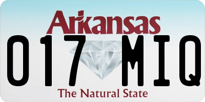 AR license plate 017MIQ