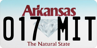 AR license plate 017MIT