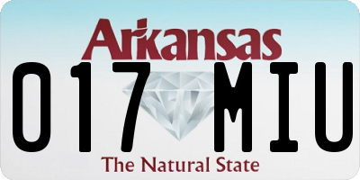 AR license plate 017MIU