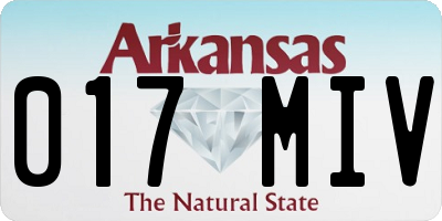 AR license plate 017MIV