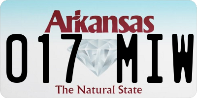 AR license plate 017MIW