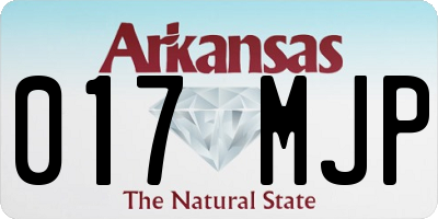 AR license plate 017MJP