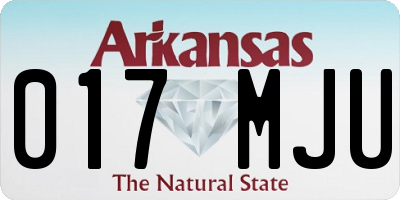AR license plate 017MJU