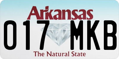 AR license plate 017MKB