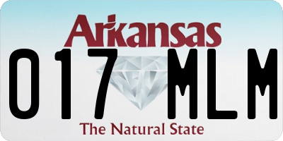AR license plate 017MLM