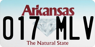AR license plate 017MLV