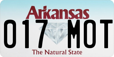AR license plate 017MOT