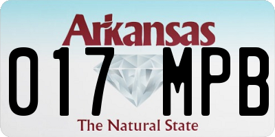 AR license plate 017MPB