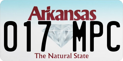AR license plate 017MPC