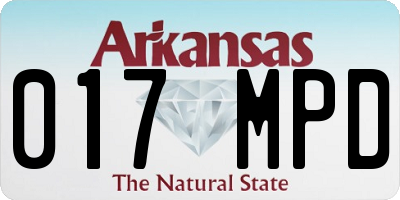 AR license plate 017MPD