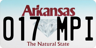 AR license plate 017MPI