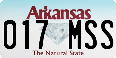 AR license plate 017MSS