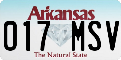 AR license plate 017MSV