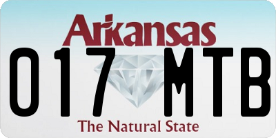 AR license plate 017MTB