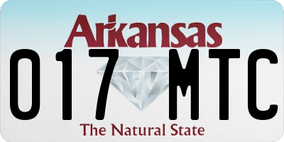 AR license plate 017MTC