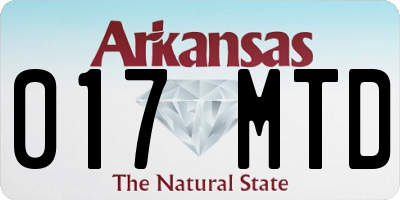 AR license plate 017MTD