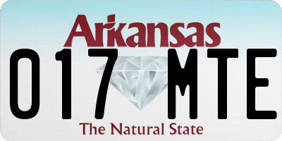 AR license plate 017MTE