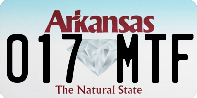 AR license plate 017MTF