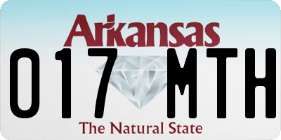 AR license plate 017MTH