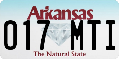 AR license plate 017MTI