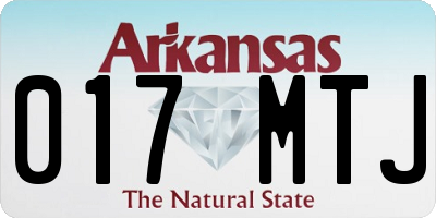 AR license plate 017MTJ