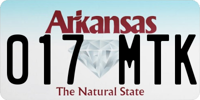 AR license plate 017MTK