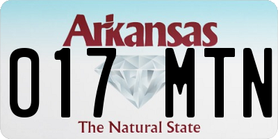 AR license plate 017MTN