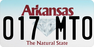 AR license plate 017MTO