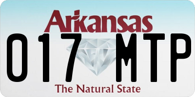 AR license plate 017MTP