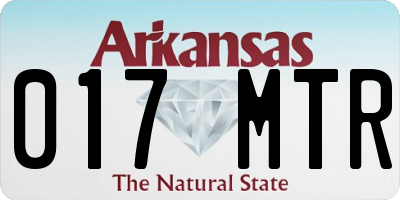 AR license plate 017MTR