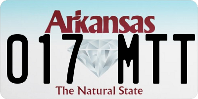 AR license plate 017MTT