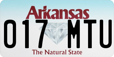 AR license plate 017MTU