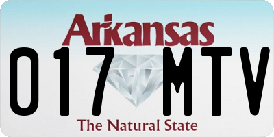 AR license plate 017MTV