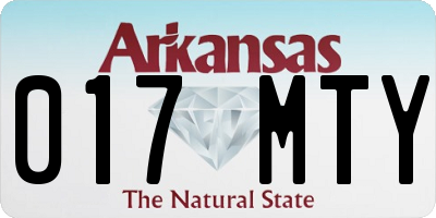 AR license plate 017MTY