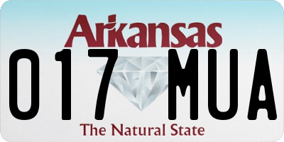 AR license plate 017MUA
